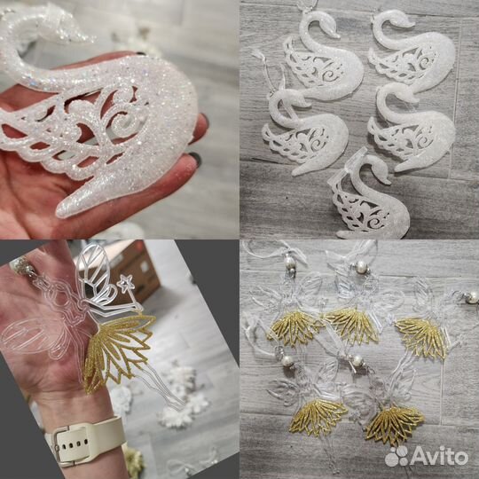 Новогодние украшения коробкой бу