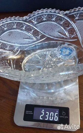 Хрустальная ваза. Ладья. Большая