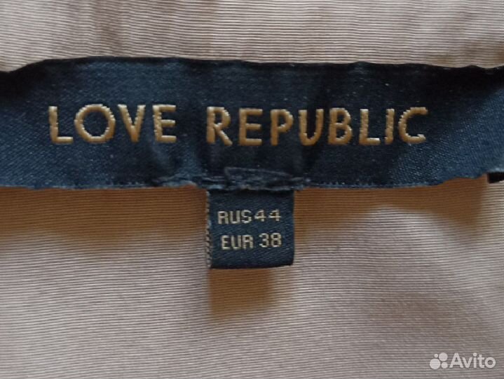 Рубашка бежевая Love republic 44 р