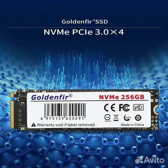 SSD Goldenfir M2 nvme, 256 Гб, твердотельный новый