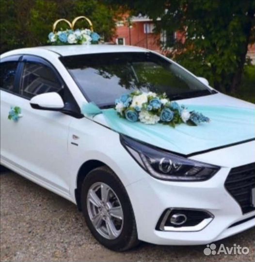 Свадебное украшение в мятном/бирюзовом цвете