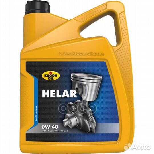Масло моторное kroon OIL Helar 0W40 5L/VW