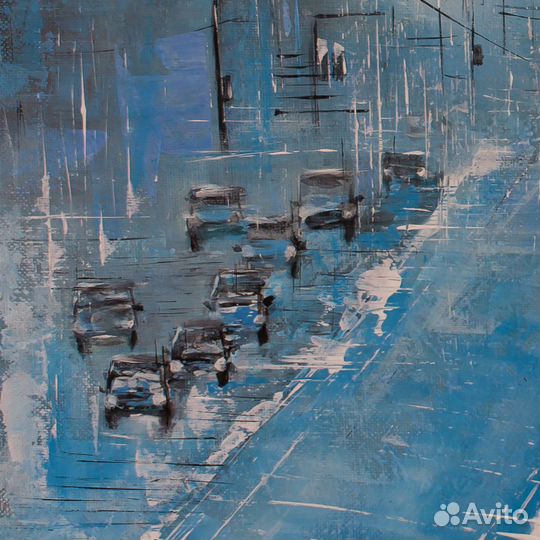 Городской пейзаж No.8, 40x40 см, картина