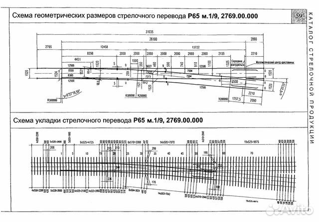 Стрелочный перевод р65 1 11