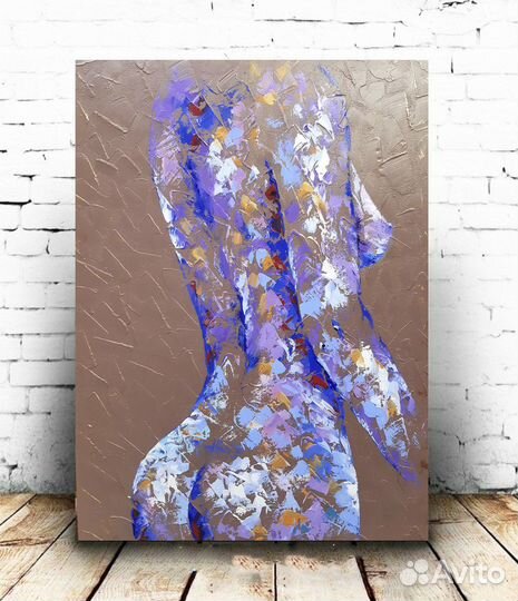 Интерьерная картина с девушкой в стиле ню