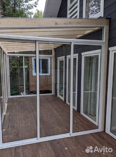 Алюминиевое остекление террас, веранд