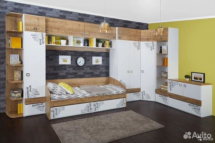 Кровать детская подростковая с 2мя ящиками Оксфорд