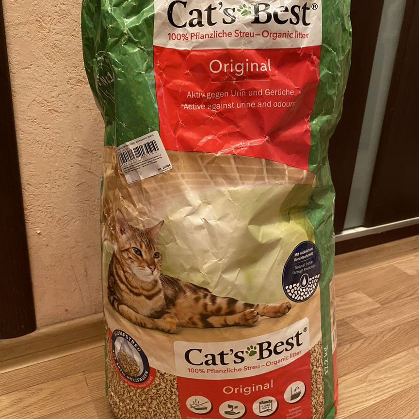 Наполнитель древесный комкующийся Cat's Best