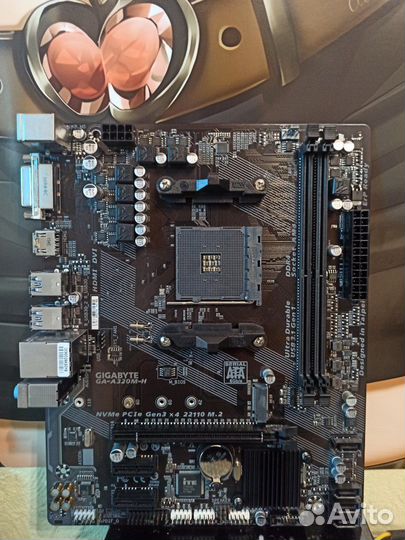 Материнская плата gigabyte ga-a320m-h, m.2, s am4