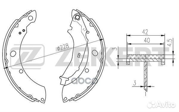 Колодки барабанные VAG/Zekkert/ BK4266 Zekkert