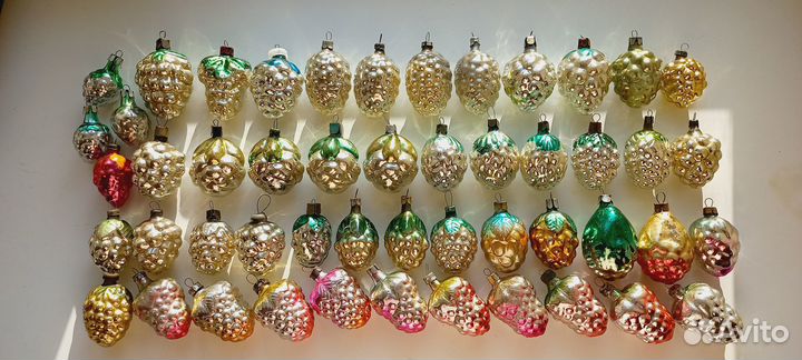 Виноград ягода елочные игрушки СССР на выбор