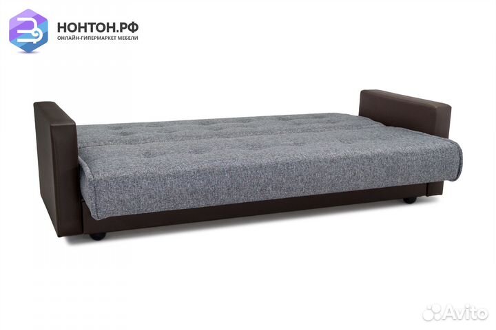 Диван книжка Лондон рогожка серая