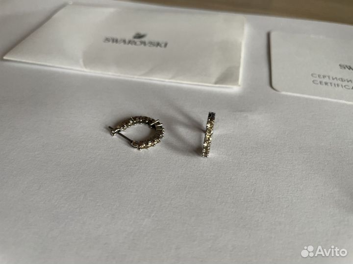 Серьги серебро с кристаллами Swarovski