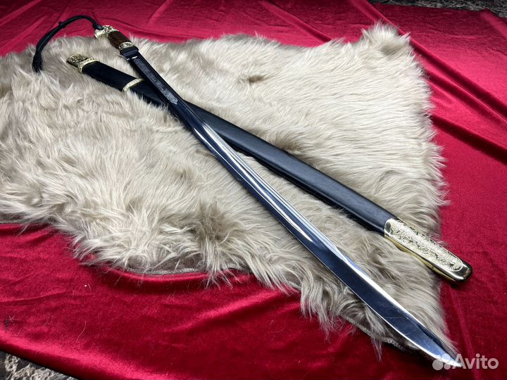 Шашка офицерска резная 3 дола