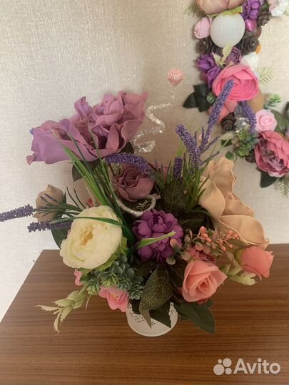 Цветочная композиция, декор для дома, букет