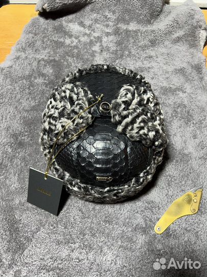 Ушанка каракуль питон