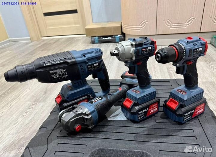 Набор аккумуляторного инструмента Варриор 4 в 1 (Арт.97483)