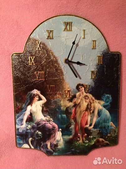 Часы настенные. Декупаж. Ручная работа