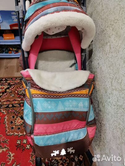 Детские санки коляска с колесами