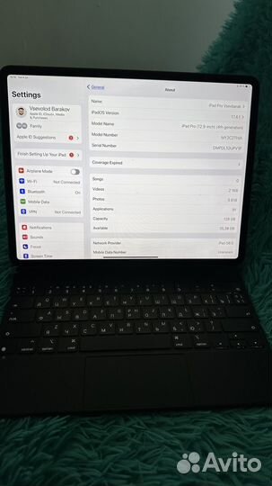 iPad pro 12.9 2020 128 sim 4gen Spacegray