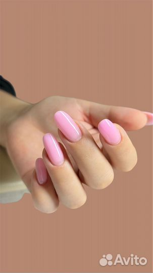 Маникюр гель-лак укрепление ногтей френч