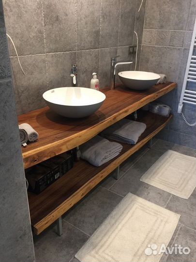 Столешница под раковину из массива