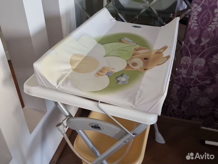 Детская ванночка + пеленальный столик