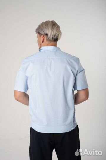Рубашка полиции бледно-голубая мужская к/р оптом