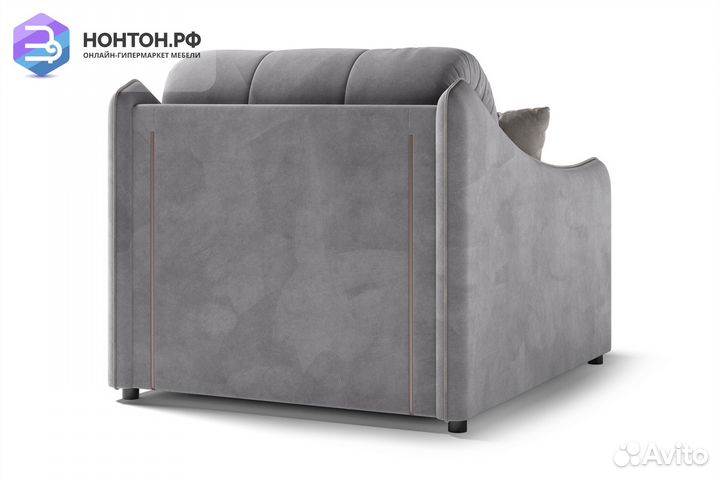 Кресло аккордеон Эско серое / серо-бежевое