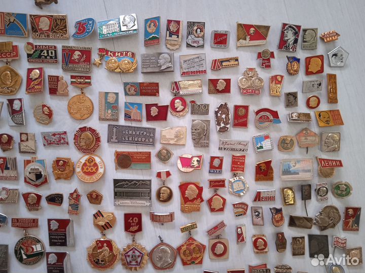 Значки СССР 269шт Ленин алюминий Одним лотом