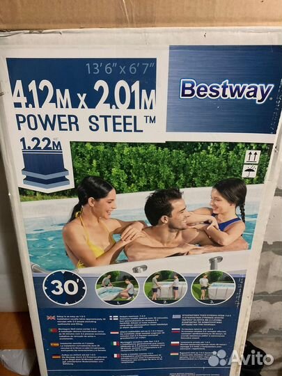 Каркасный бассейн прямоугольный бу