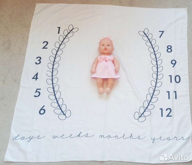 Пеленка фотофон для фотосессии от 1 до 12 мес