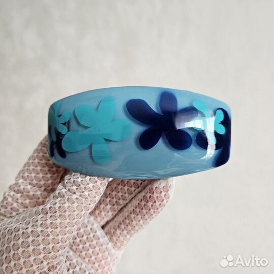 Заколка автомат для волос Франция винтаж 1980-1990