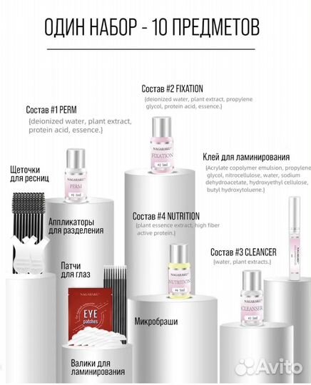 Набор для ламинирования ресниц и бровей