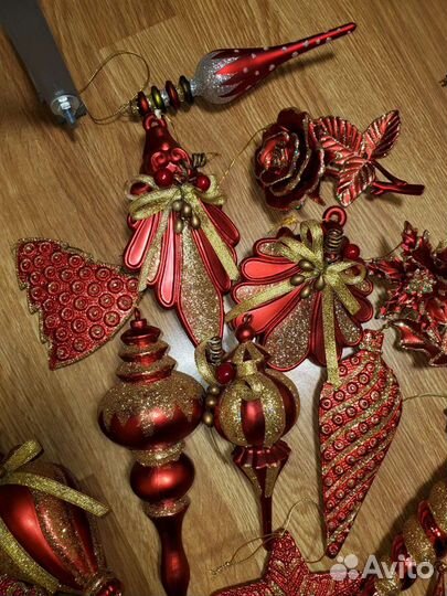 Набор ёлочных украшений 18 шт. В отличном состояни