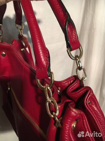 Красная дамская сумка zooler кожа