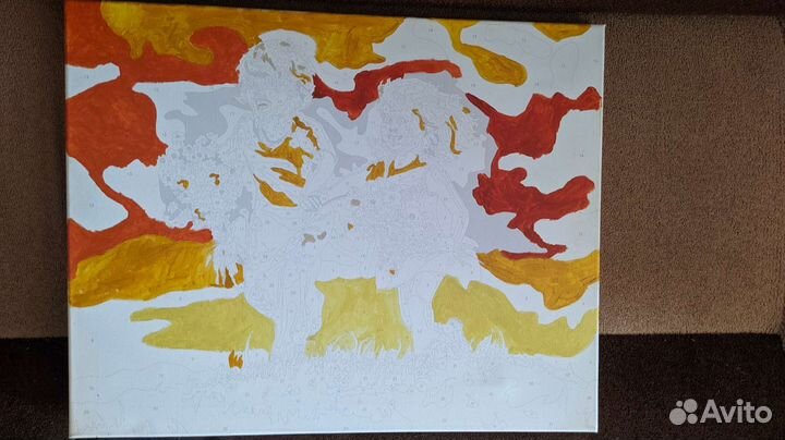 Картина по номерам, холст