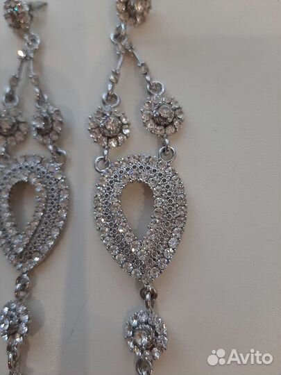 Набор серьги и браслет свадебный или празничный