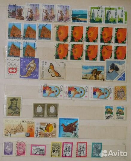 Марки иностранные + рф, Беларусь (возможен обмен)