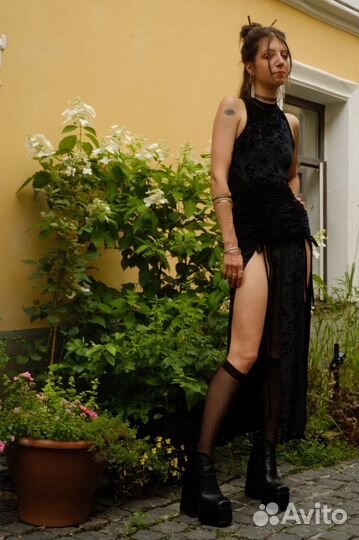 Платье женское 44 46 черное, белое