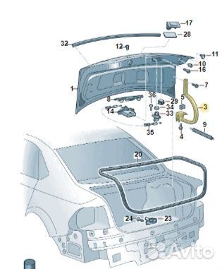 Петля двери багажника Volkswagen Polo cwva 2019