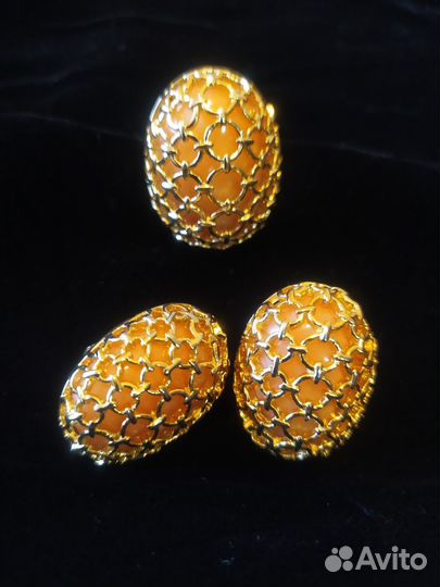 Серьги клипсы с кольцом набор