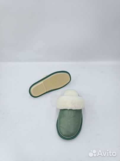 Тапочки овчина натуральная кожа