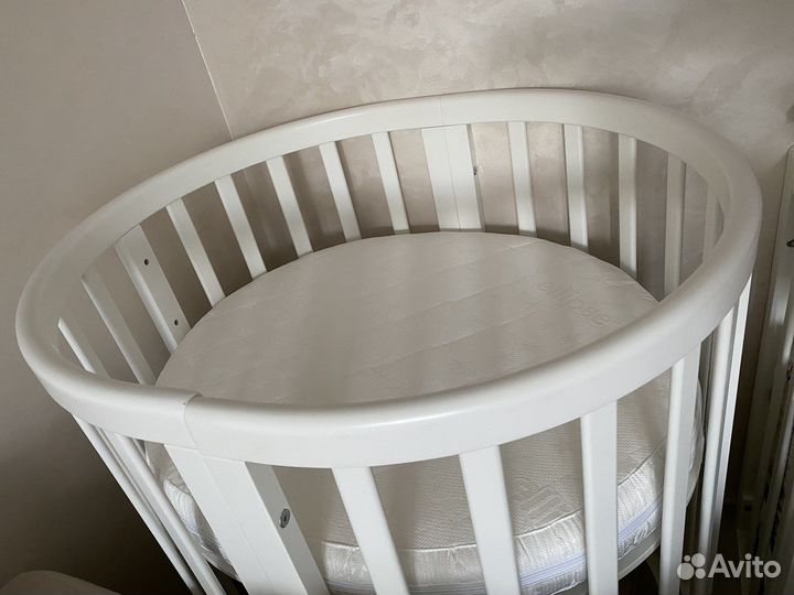 Кроватка-трансформер Ellipsebed (белый)