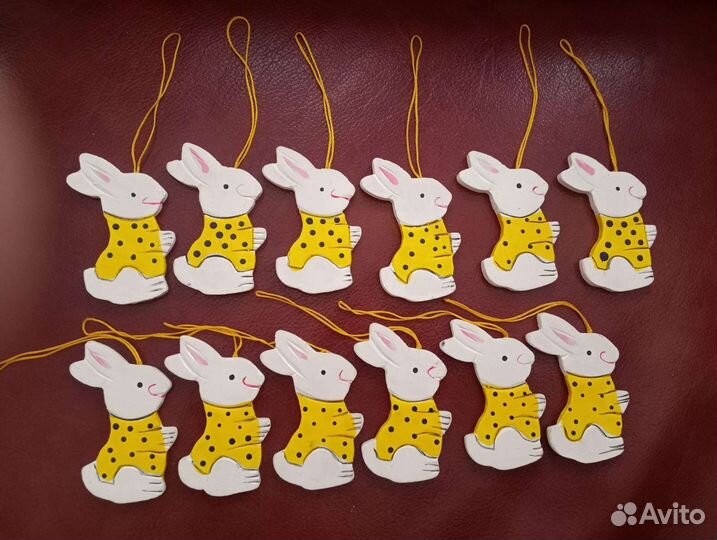 Елочная игрушка зайчик