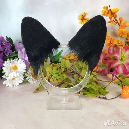 Волчьи ушки на ободке / ободок с волчьими ушками