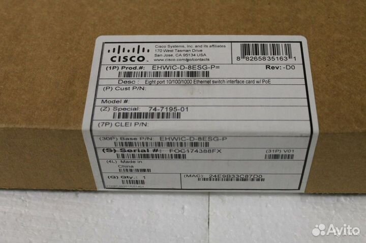 Модуль Cisco ehwic-D-8esgp HE Китай/1шт/Новый