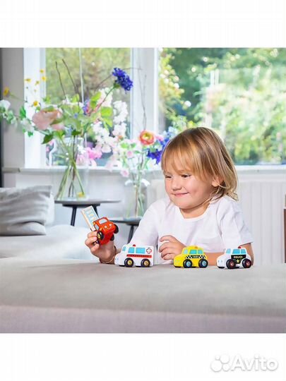 Набор автомобилей Спецтехники 6 шт (дерево) Viga 59621