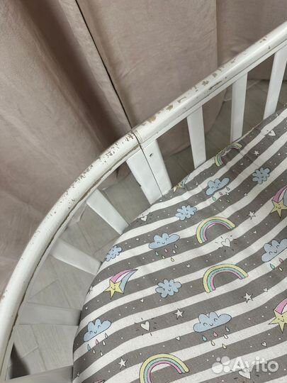 Детская кроватка трансформер с двумя матрасами