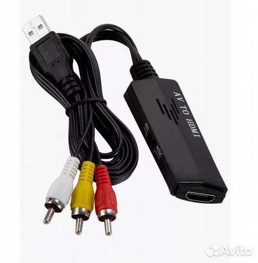 Конвертер H74 с 3xRCA на hdmi euro composite